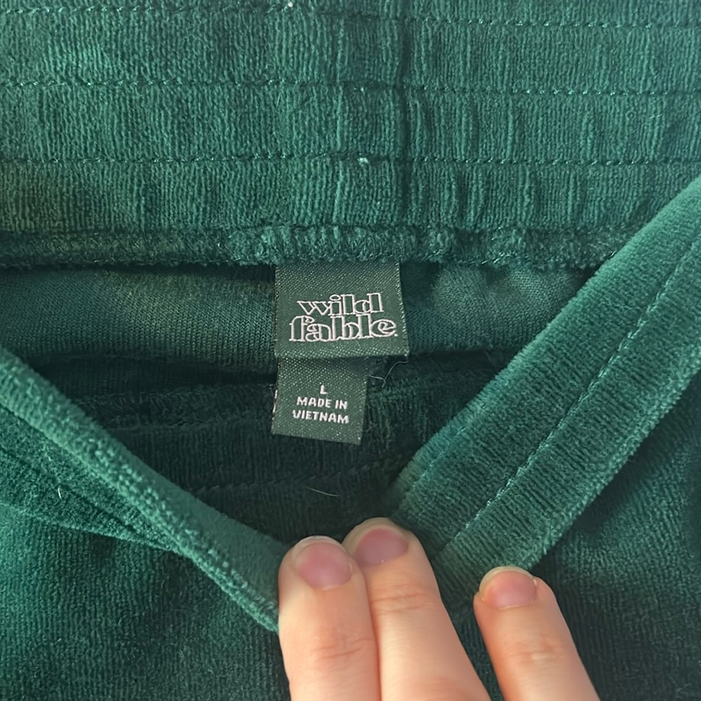 Wild Fable Green velour sweatpants large